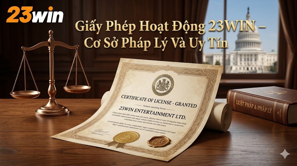 Giấy Phép Hoạt Động 23WIN - Hệ sinh thái giải trí đạt chuẩn quốc tế